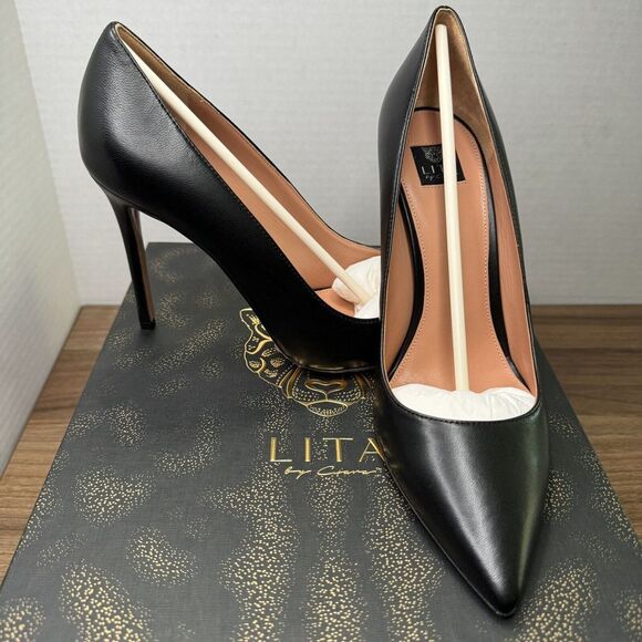 NWB Lita by Ciara Black Solid Point Toe Pump Heels Womens EU 40‎ US 9.5 Heels - Picture 1 of 12